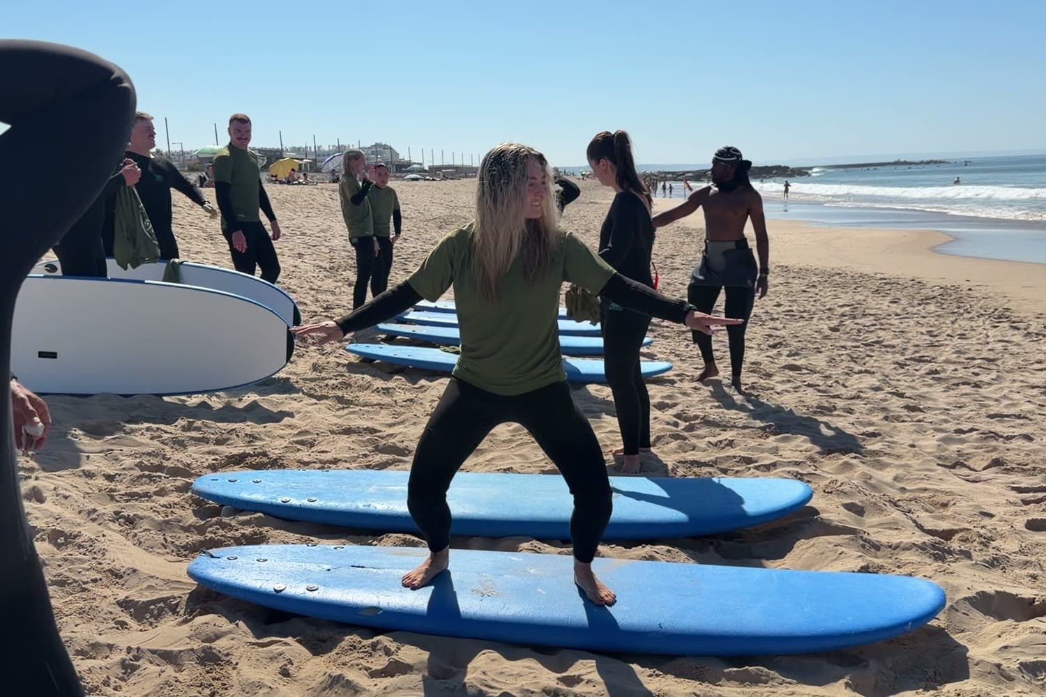 A Junto group at surf school in Lisbon